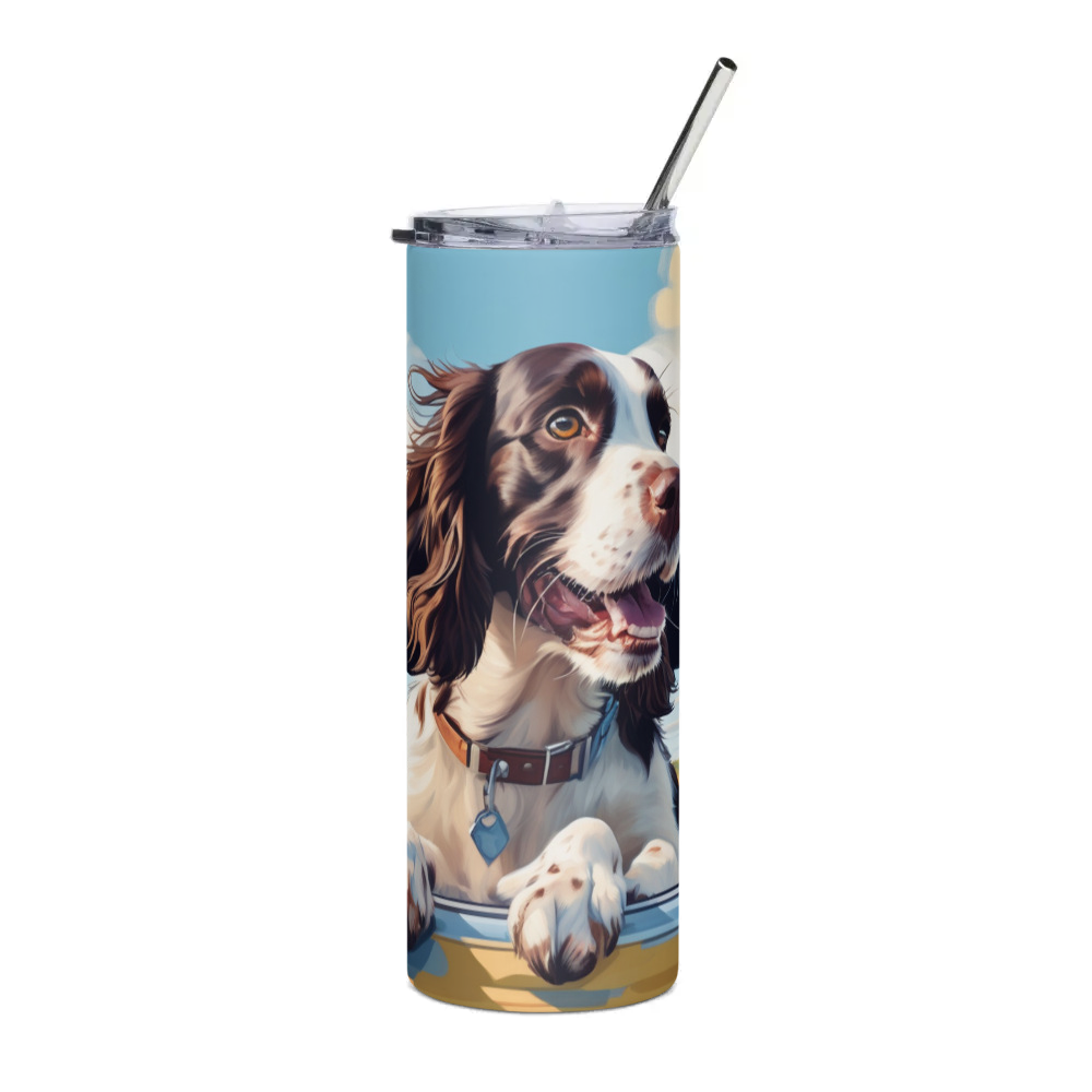 PugMug Custom English Springer Spaniel Stainless Steel Tumbler