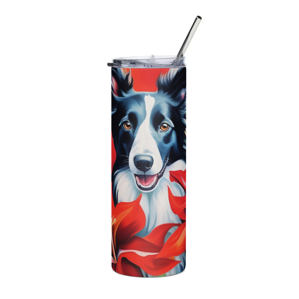 PugMug Custom Border Collie Stainless Steel Tumbler