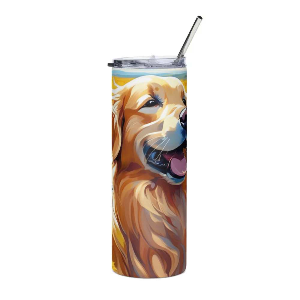 PugMug Custom Golden Retriever Stainless Steel Tumbler