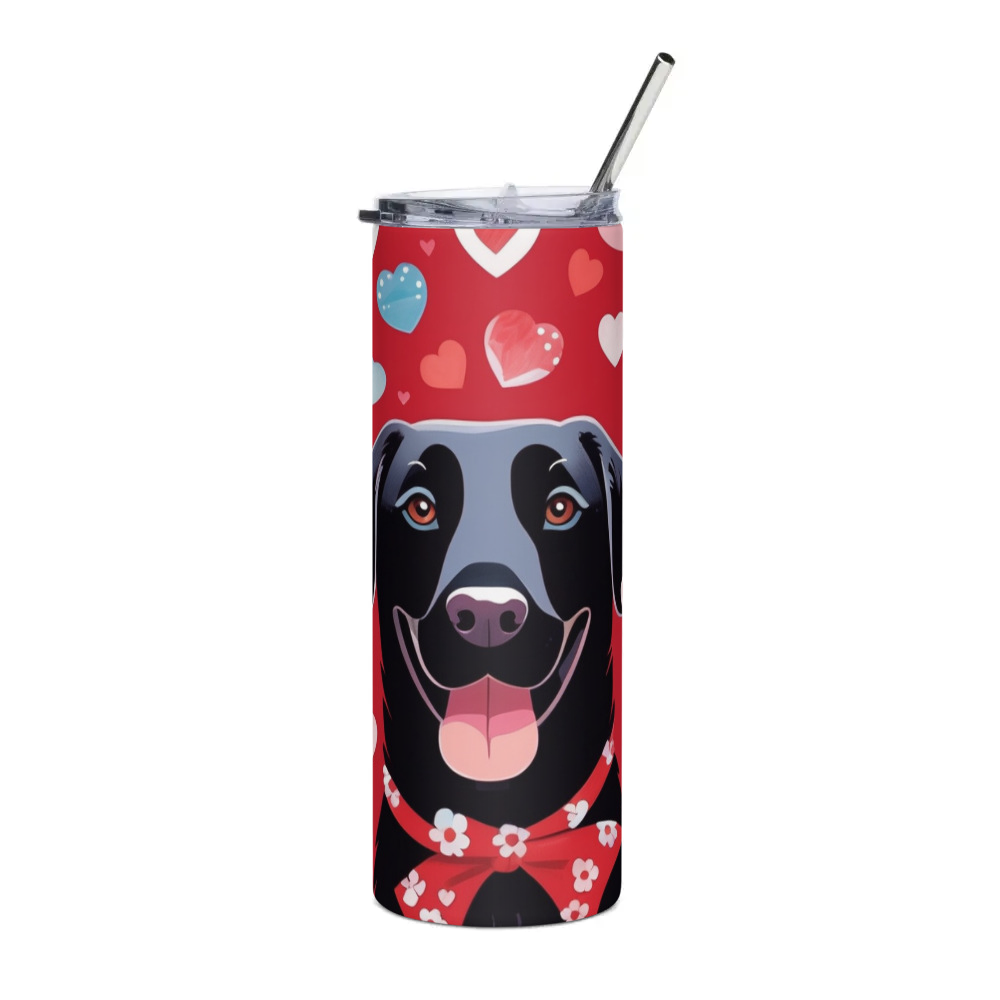 PugMug Custom Black Labrador Retriever Stainless Steel Tumbler
