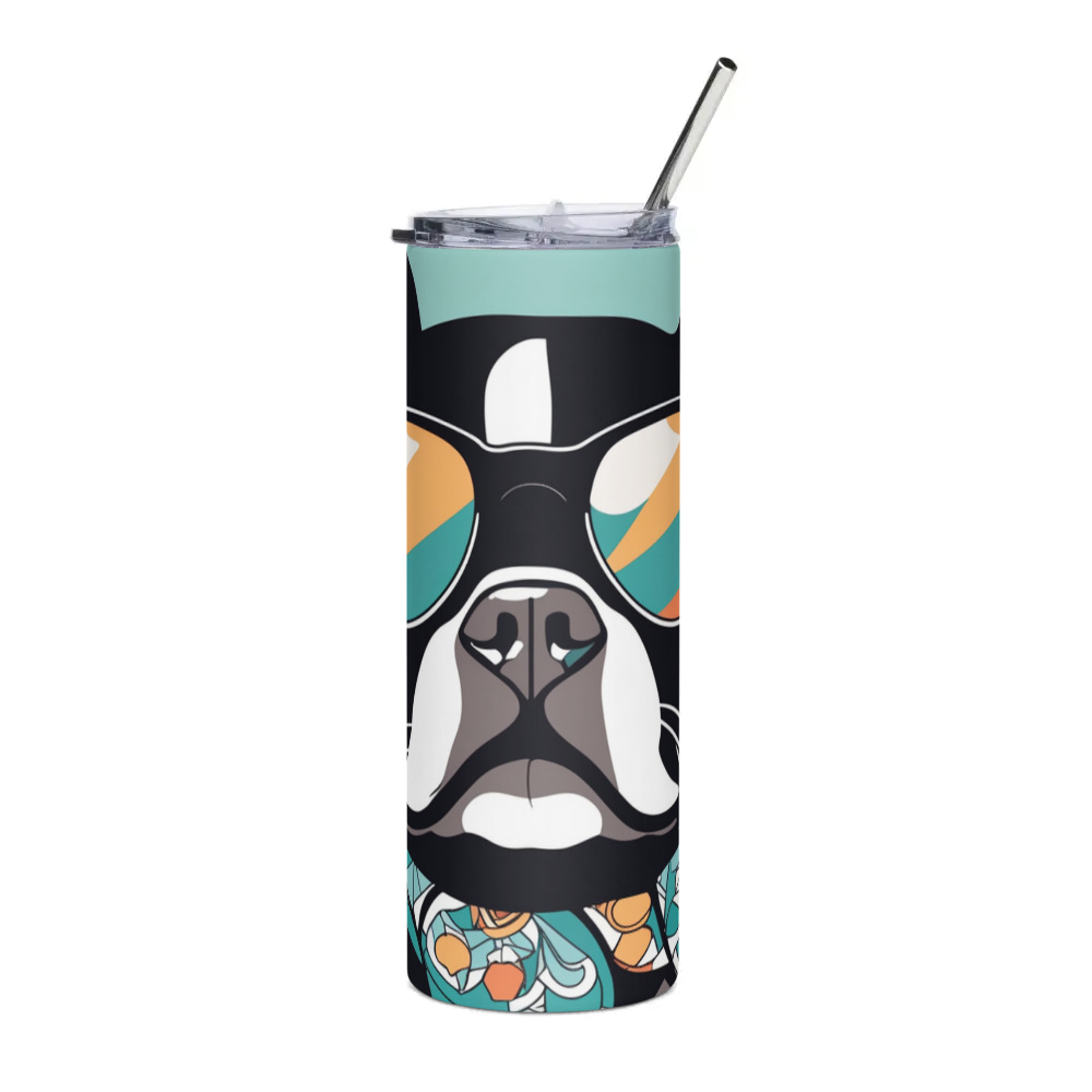 PugMug Custom Boston Terrier Stainless Steel Tumbler