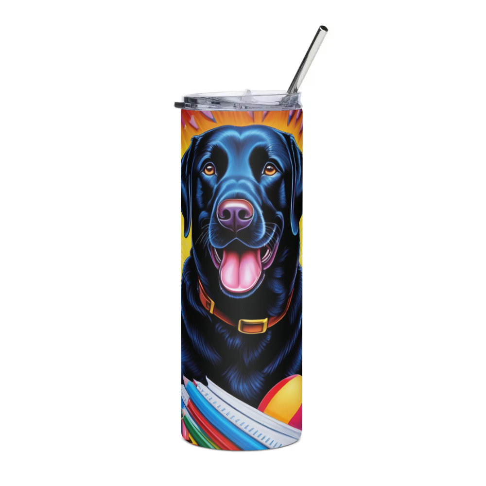 PugMug Custom Black Labrador Retriever Stainless Steel Tumbler
