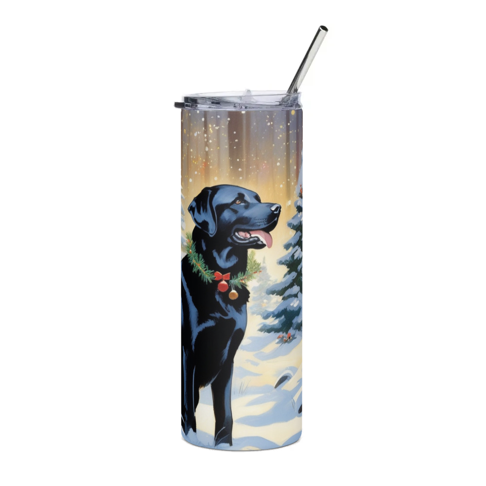 PugMug Custom Black Labrador Retriever Stainless Steel Tumbler