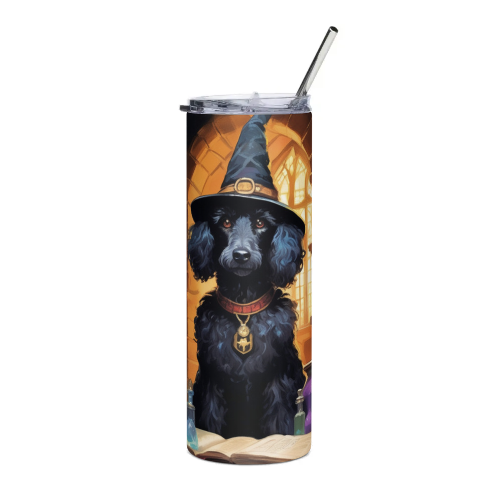 PugMug Custom Black Poodle Stainless Steel Tumbler