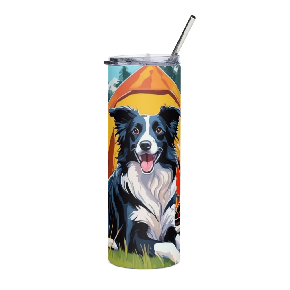 PugMug Custom Border Collie Stainless Steel Tumbler
