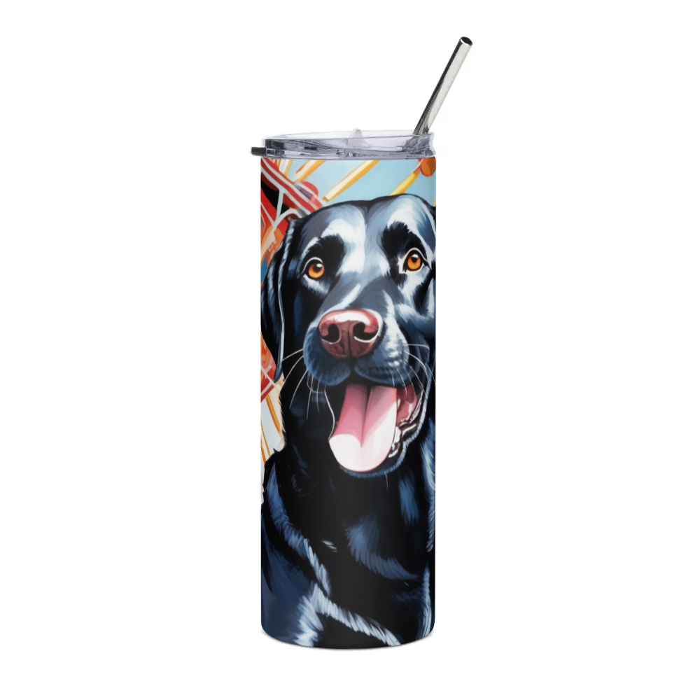 PugMug Custom Black Labrador Retriever Stainless Steel Tumbler