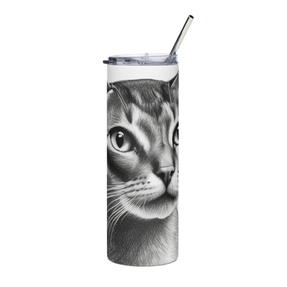PugMug Custom Tabby Abyssinian Cat Stainless Steel Tumbler