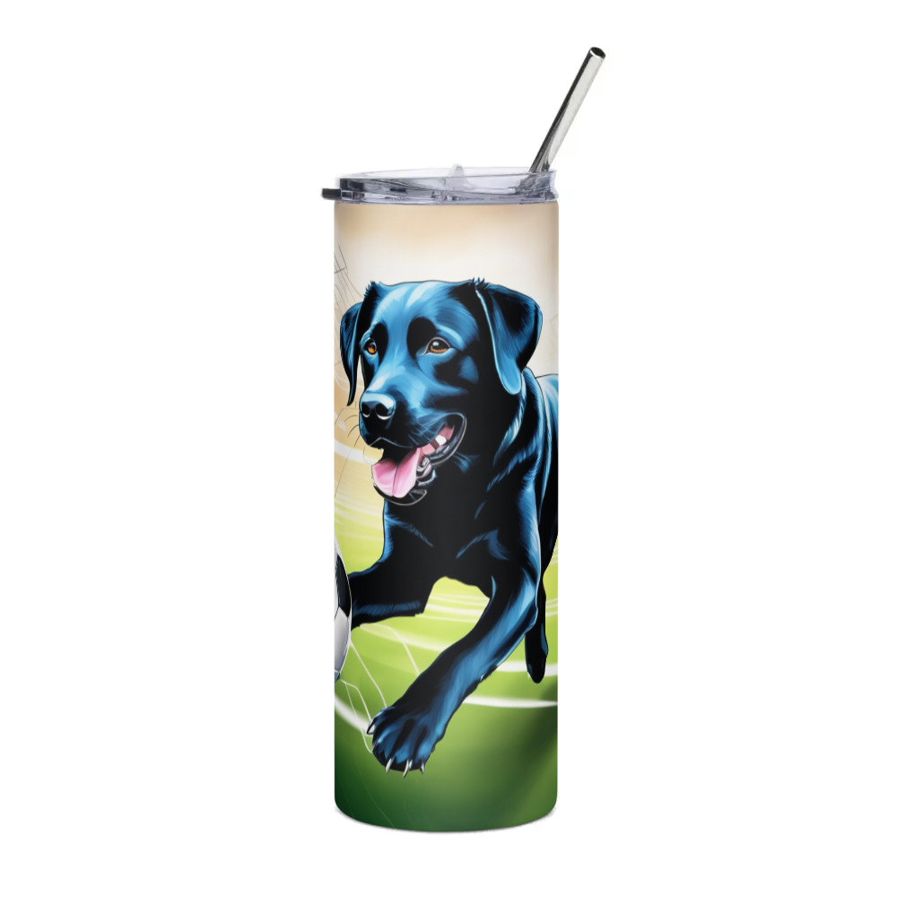 PugMug Custom Black Labrador Retriever Stainless Steel Tumbler