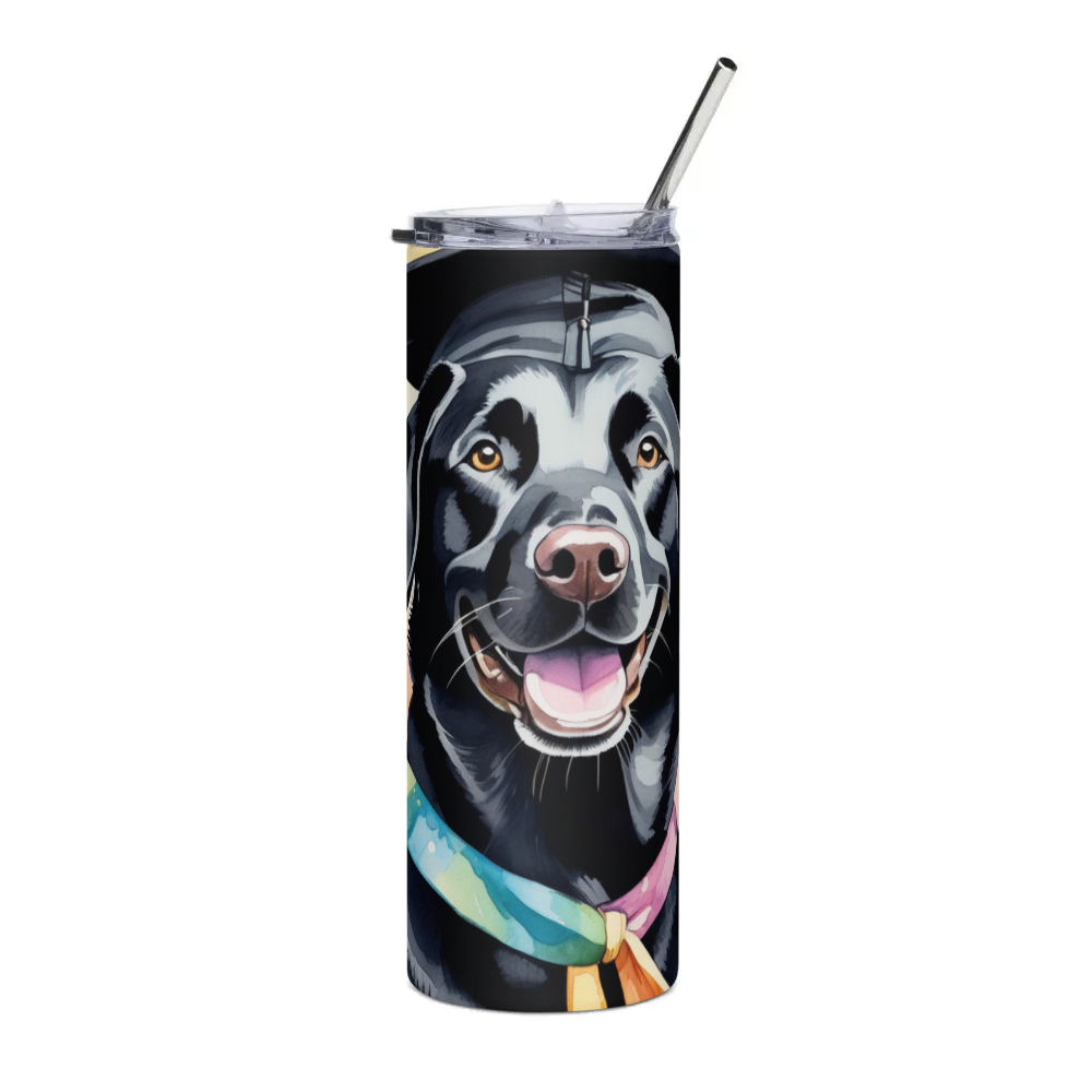 PugMug Custom Black Labrador Retriever Stainless Steel Tumbler