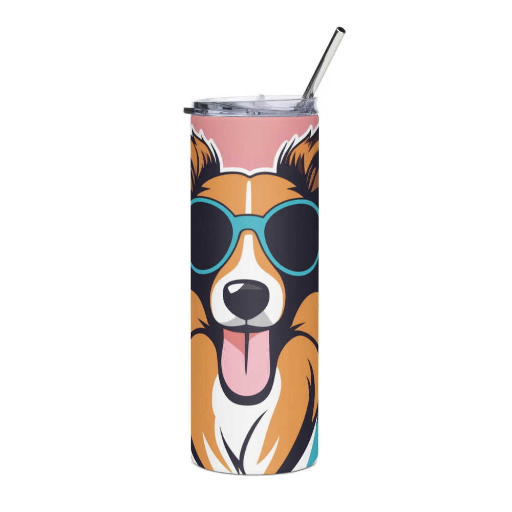 PugMug Custom Shetland Sheepdog Stainless Steel Tumbler
