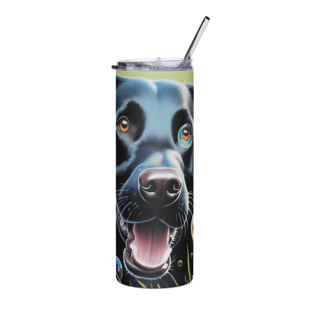 PugMug Custom Black Labrador Retriever Stainless Steel Tumbler