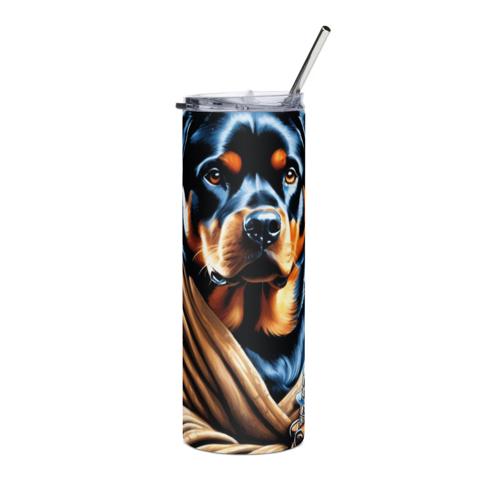 PugMug Custom Rottweiler Stainless Steel Tumbler
