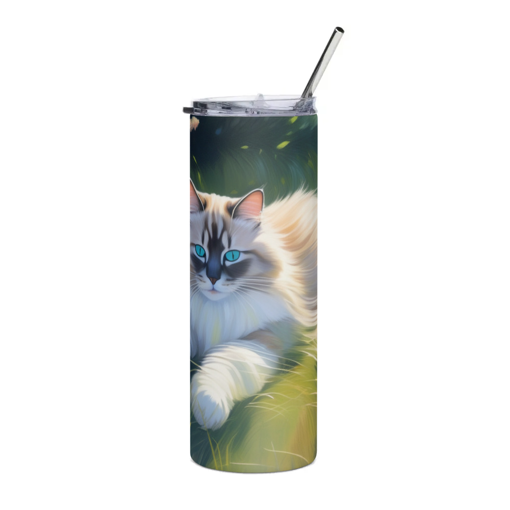 PugMug Custom Tabby Ragdoll Cat Stainless Steel Tumbler