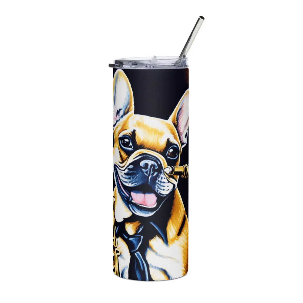 PugMug Custom Tan French Bulldog Stainless Steel Tumbler