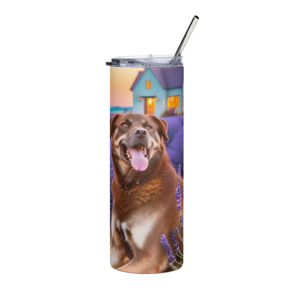 PugMug Custom Blue Stainless Steel Tumbler