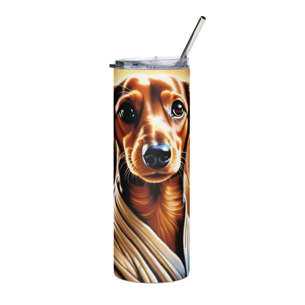PugMug Custom Tan Dachshund Stainless Steel Tumbler