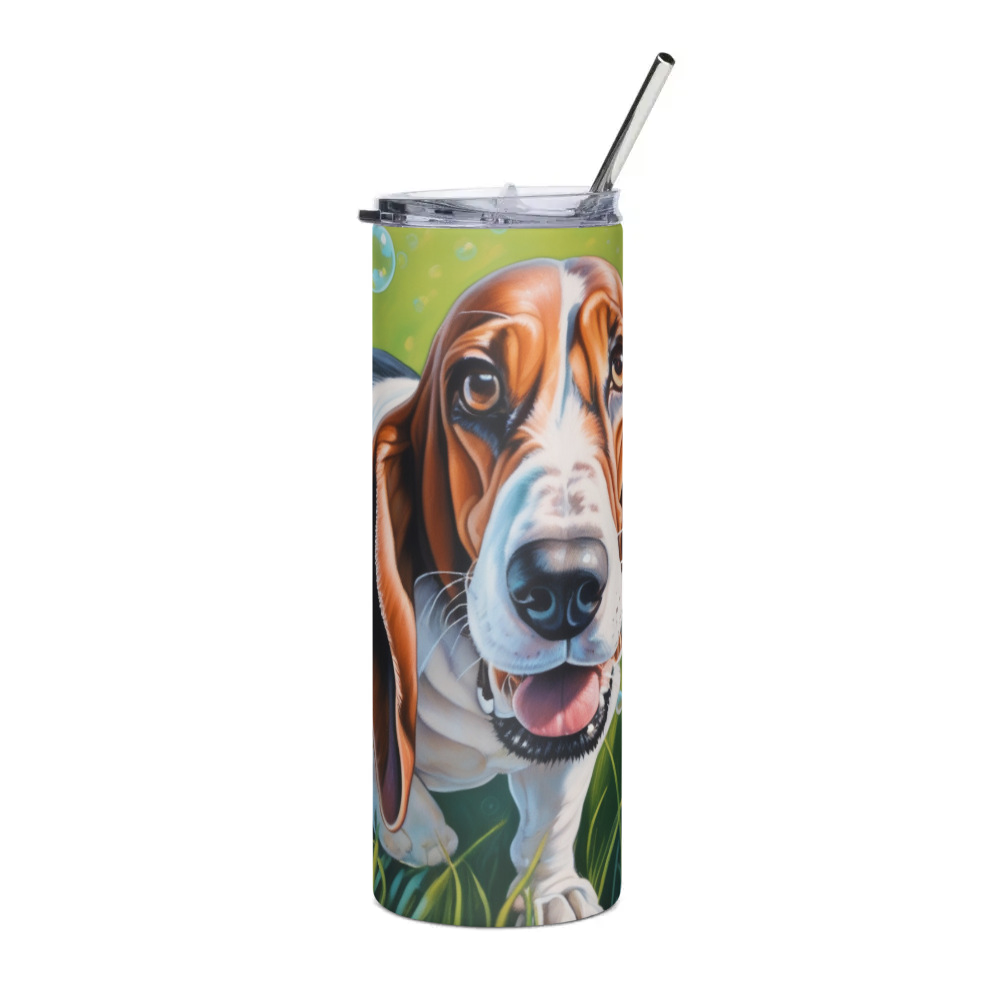 PugMug Custom Basset Hound Stainless Steel Tumbler