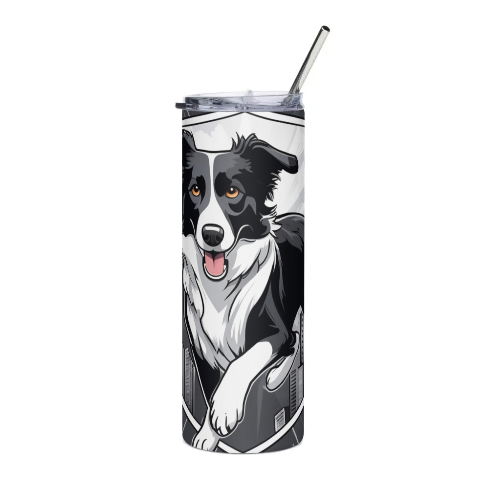 PugMug Custom Border Collie Stainless Steel Tumbler