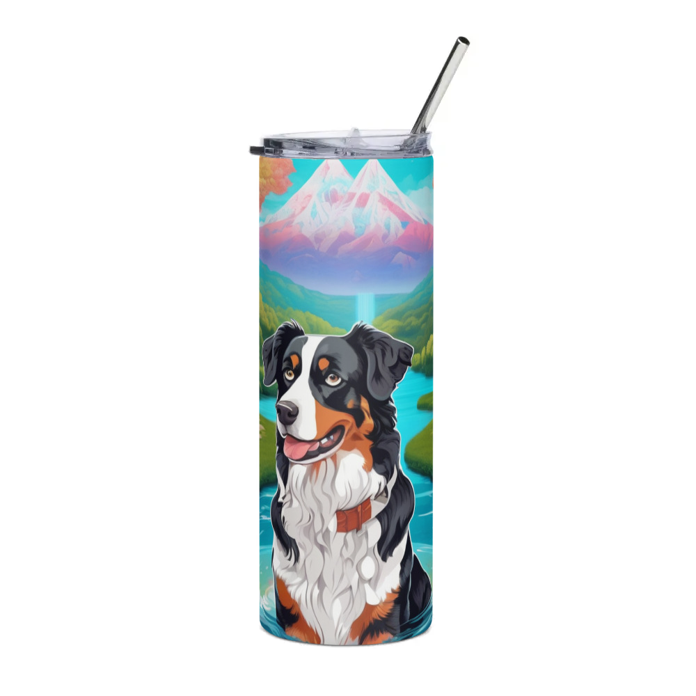 PugMug Custom Miniature American Shepherd Stainless Steel Tumbler