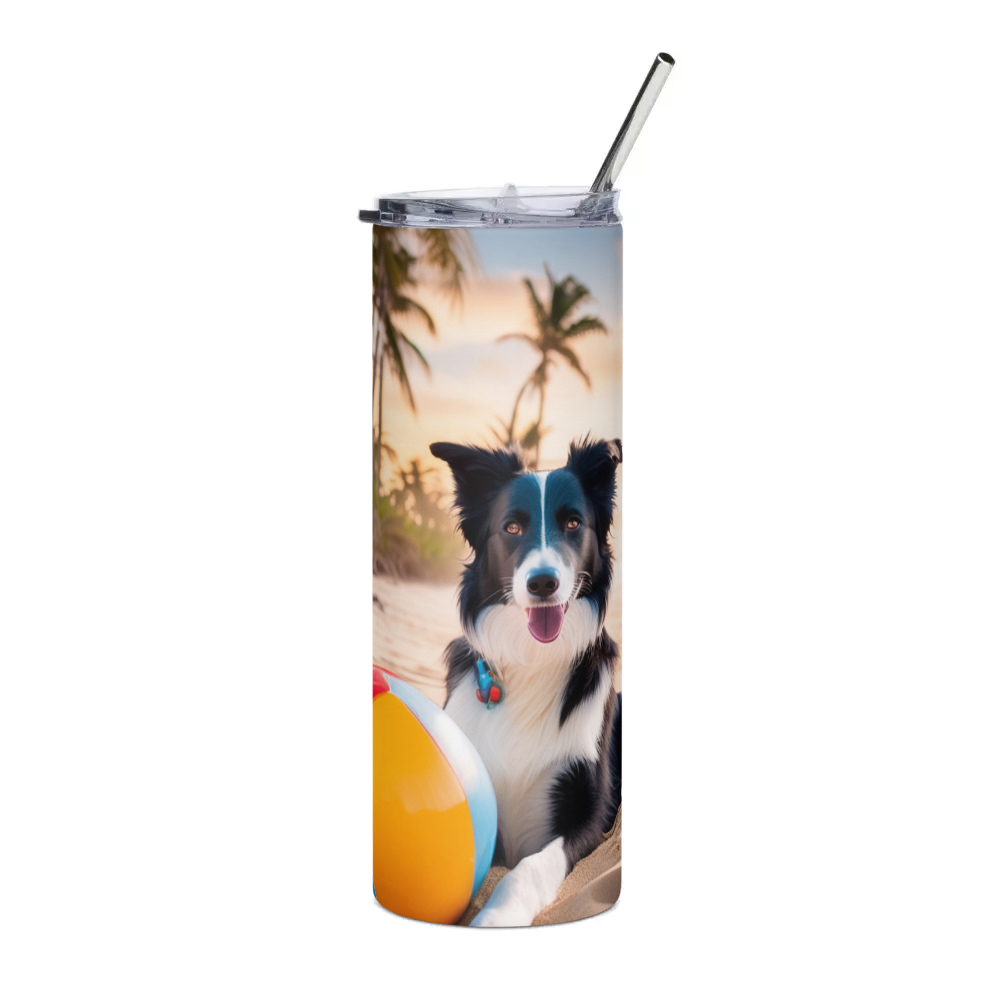PugMug Custom Border Collie Stainless Steel Tumbler