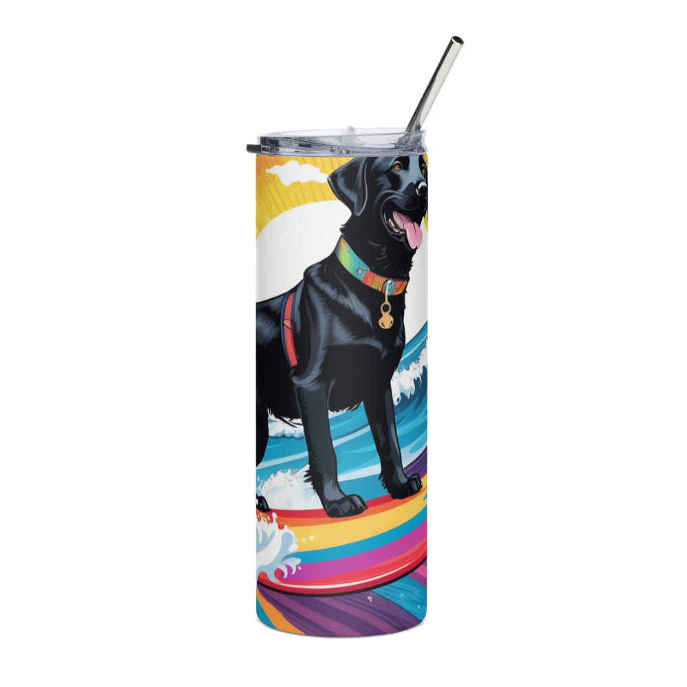 PugMug Custom Black Labrador Retriever Stainless Steel Tumbler