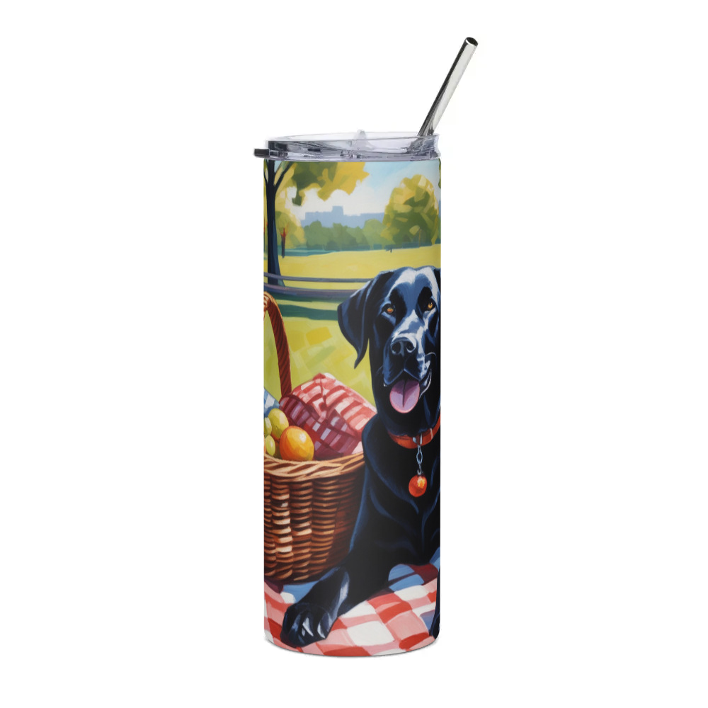 PugMug Custom Black Labrador Retriever Stainless Steel Tumbler