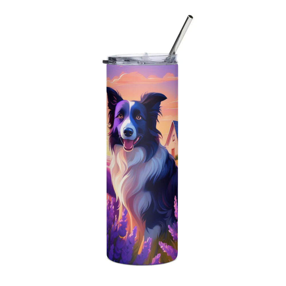 PugMug Custom Border Collie Stainless Steel Tumbler