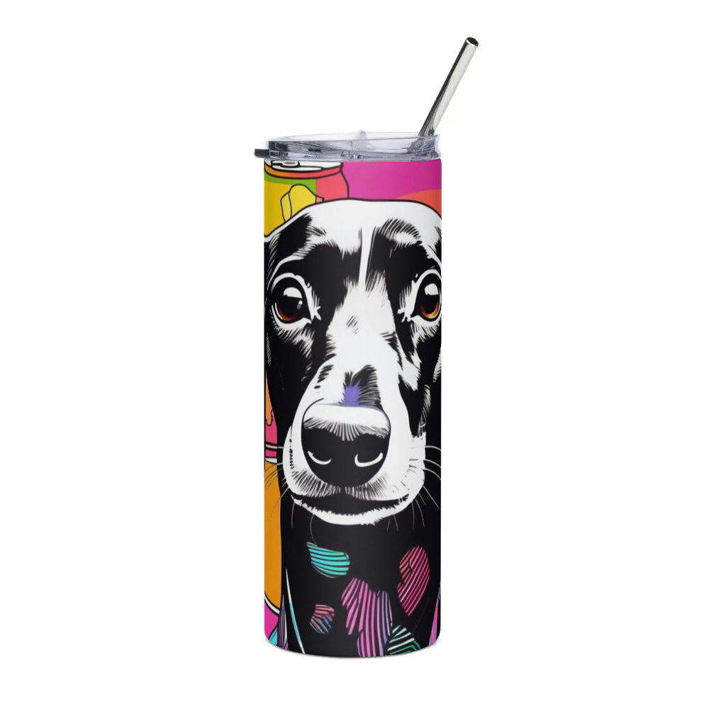 PugMug Custom Black Dachshund Stainless Steel Tumbler