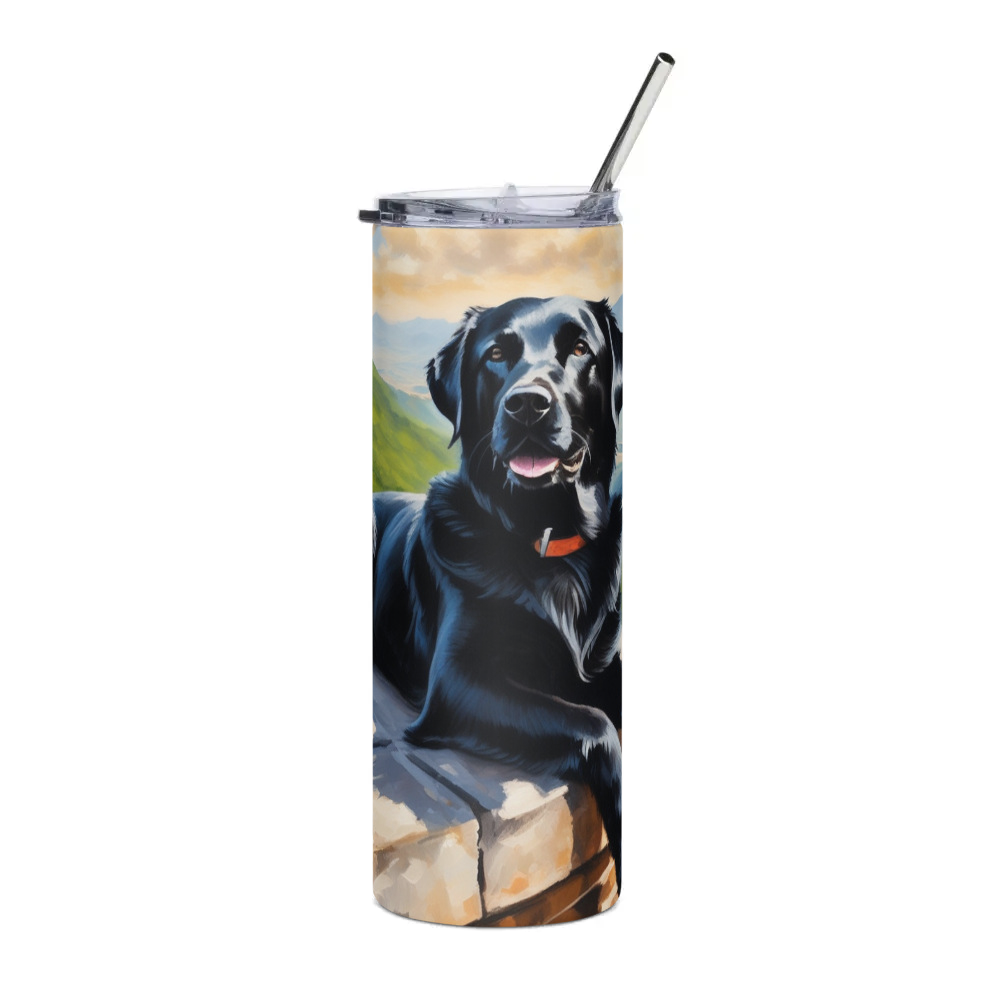 PugMug Custom Black Labrador Retriever Stainless Steel Tumbler