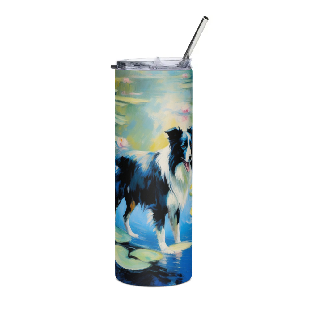 PugMug Custom Border Collie Stainless Steel Tumbler