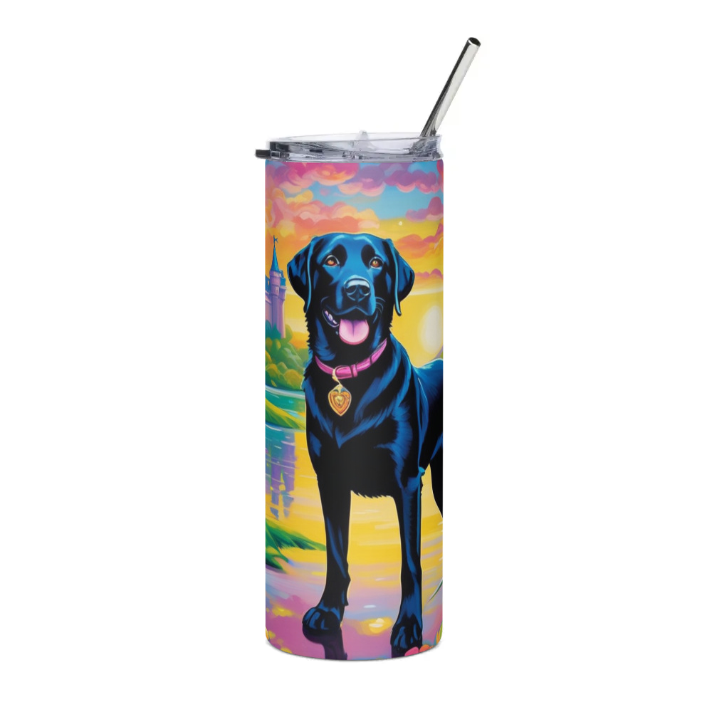 PugMug Custom Black Labrador Retriever Stainless Steel Tumbler