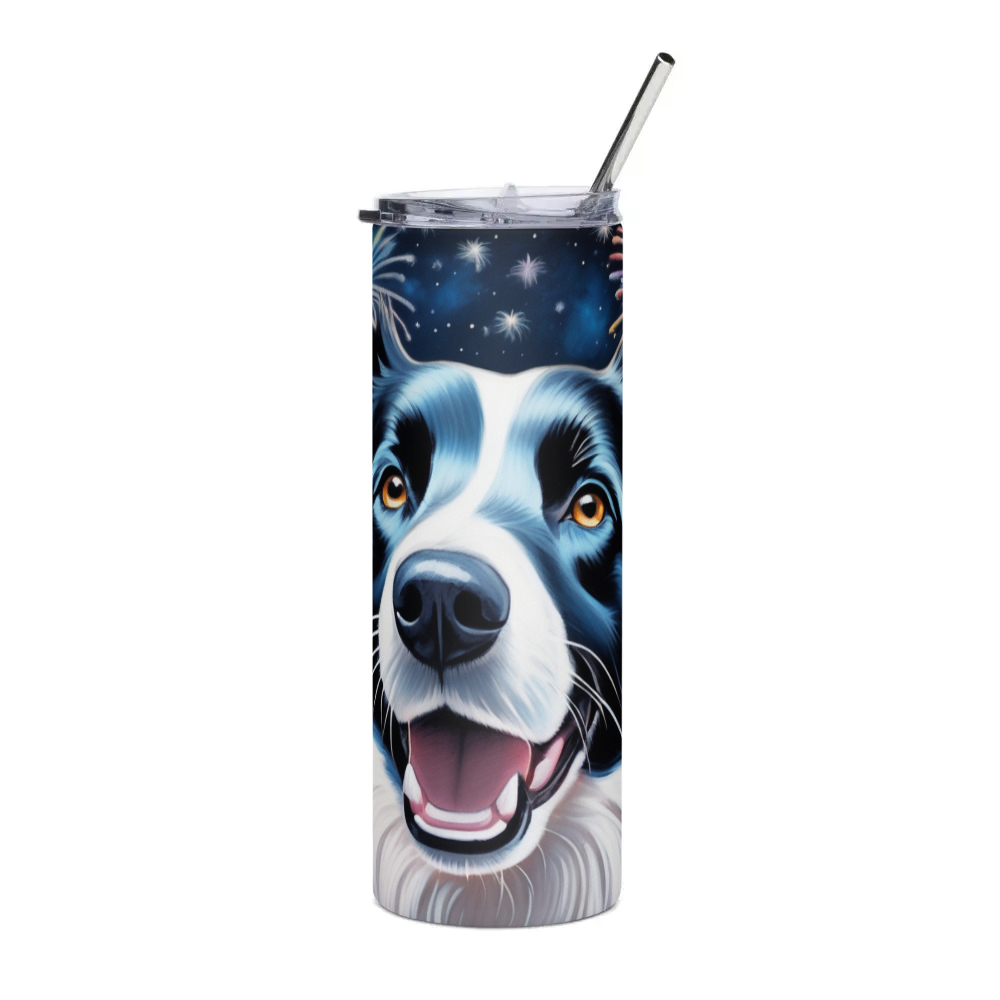 PugMug Custom Border Collie Stainless Steel Tumbler