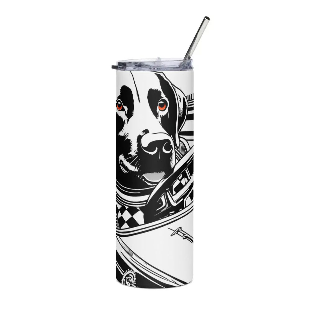 PugMug Custom Black Labrador Retriever Stainless Steel Tumbler