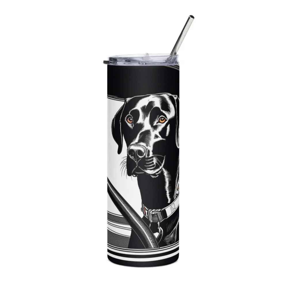 PugMug Custom Black Labrador Retriever Stainless Steel Tumbler