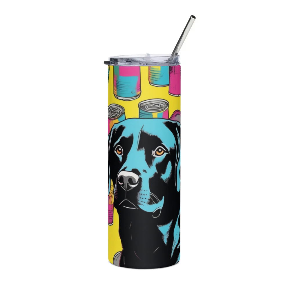 PugMug Custom Black Labrador Retriever Stainless Steel Tumbler