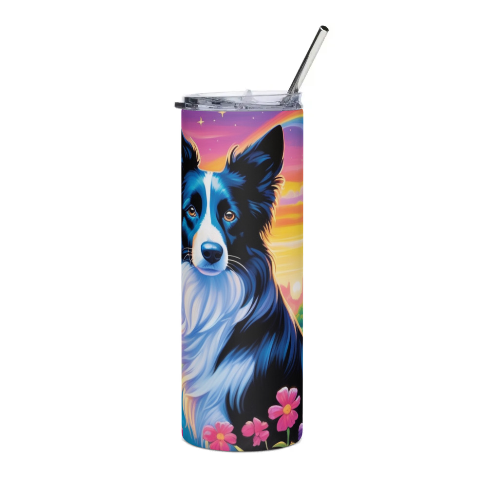 PugMug Custom Border Collie Stainless Steel Tumbler