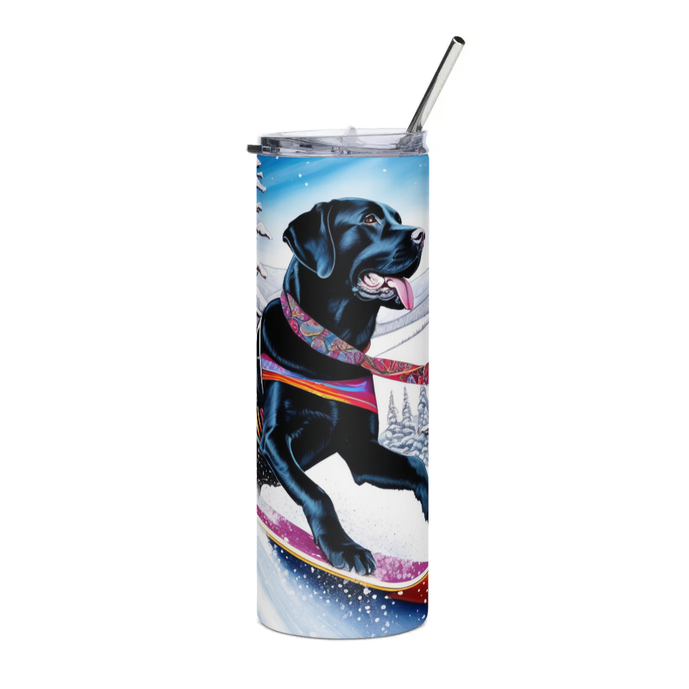 PugMug Custom Black Labrador Retriever Stainless Steel Tumbler