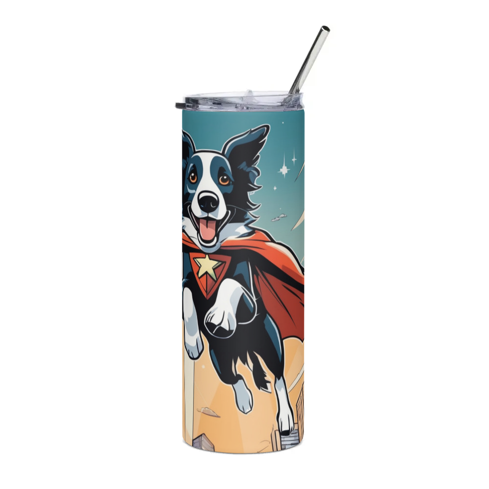 PugMug Custom Border Collie Stainless Steel Tumbler