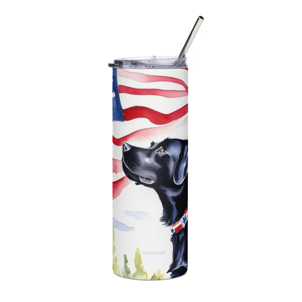 PugMug Custom Black Labrador Retriever Stainless Steel Tumbler