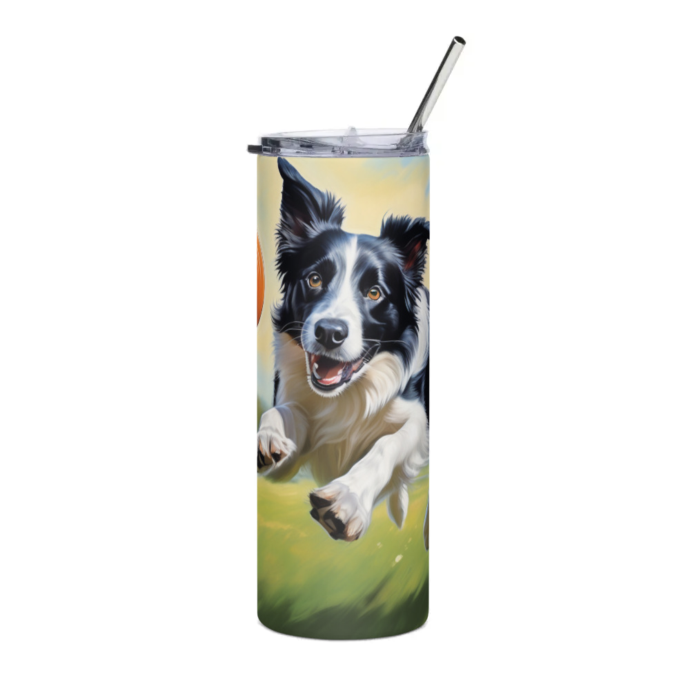 PugMug Custom Border Collie Stainless Steel Tumbler