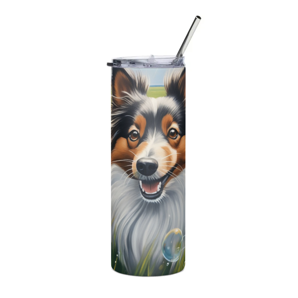 PugMug Custom Shetland Sheepdog Stainless Steel Tumbler