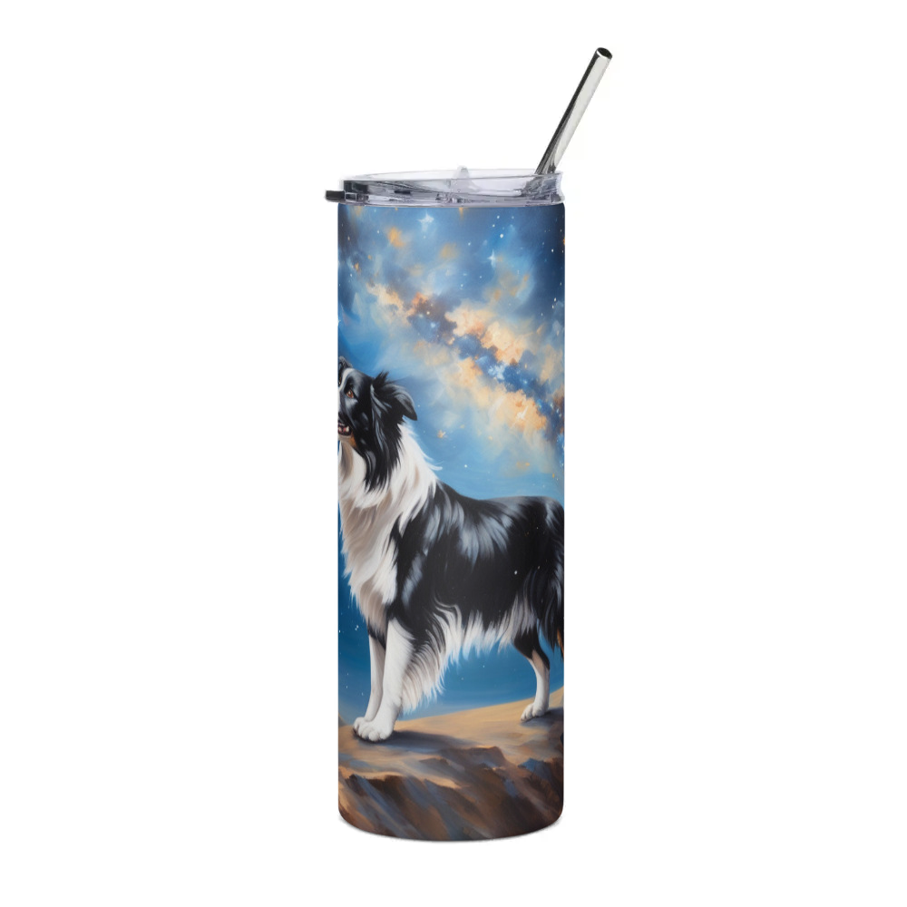 PugMug Custom Border Collie Stainless Steel Tumbler