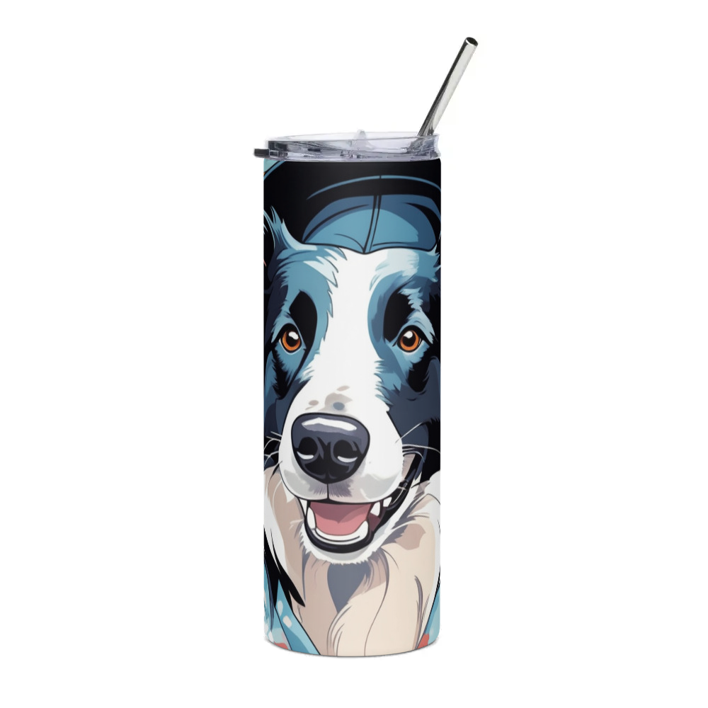 PugMug Custom Border Collie Stainless Steel Tumbler