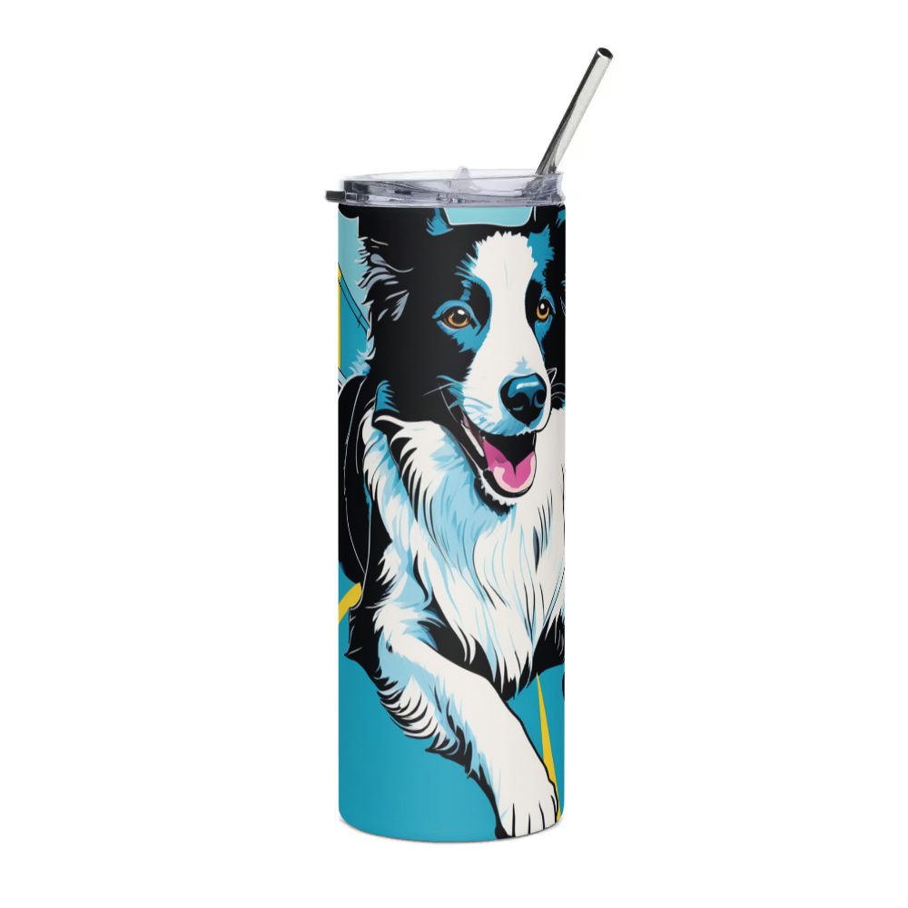 PugMug Custom Border Collie Stainless Steel Tumbler