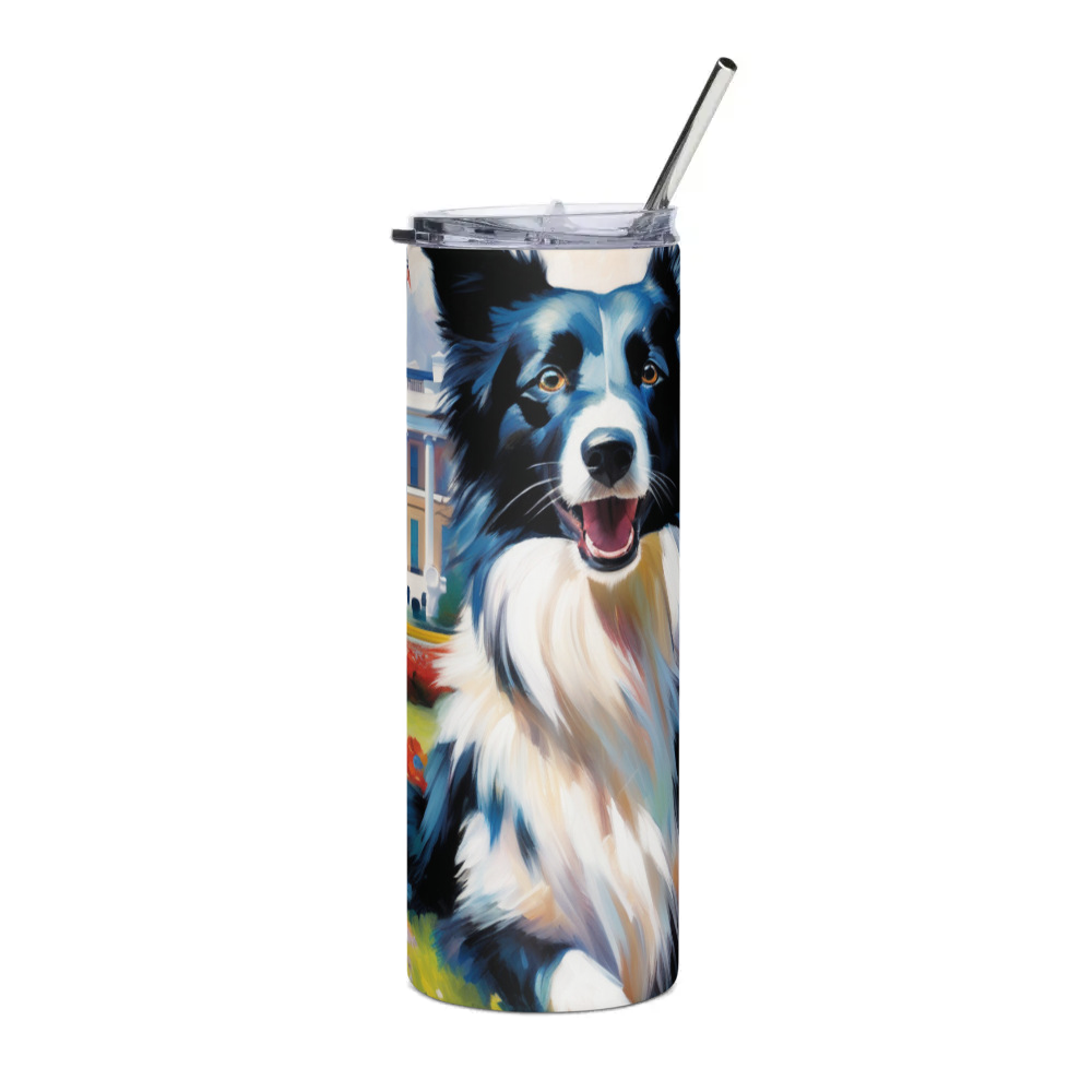 PugMug Custom Border Collie Stainless Steel Tumbler