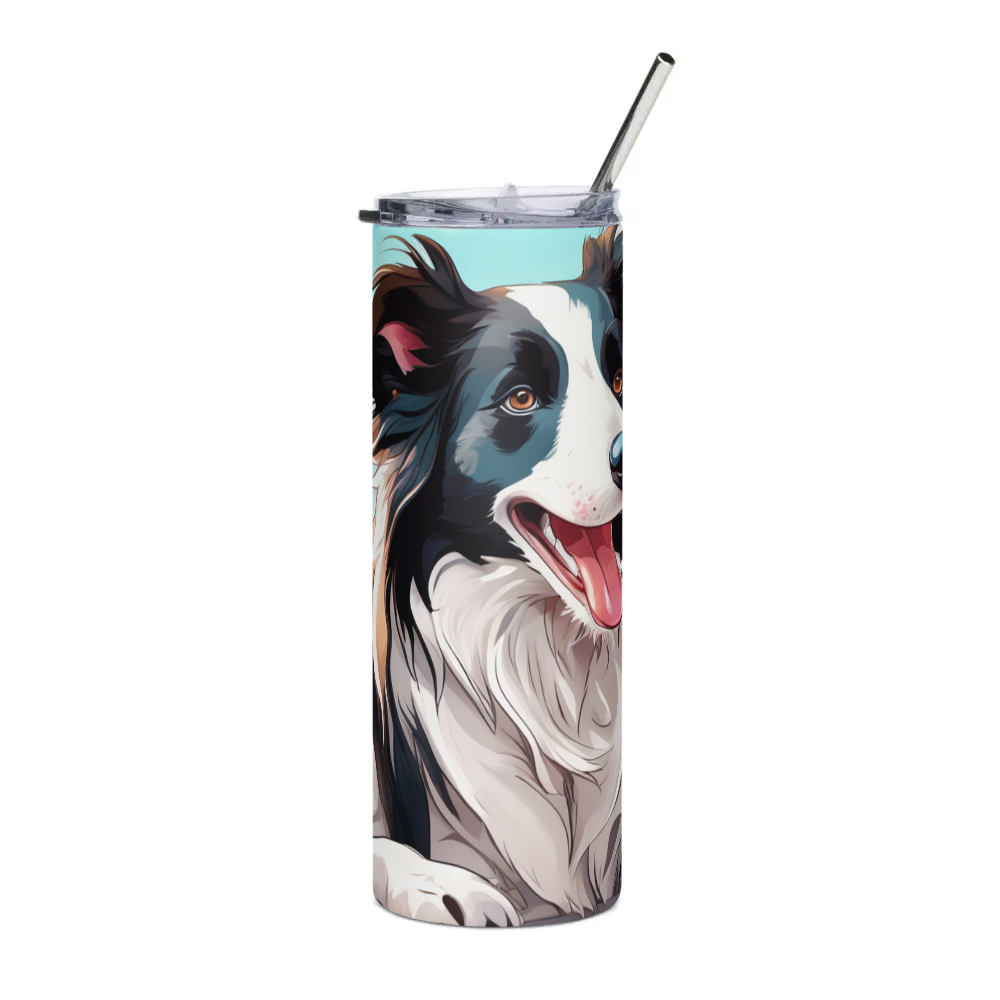 PugMug Custom Border Collie Stainless Steel Tumbler