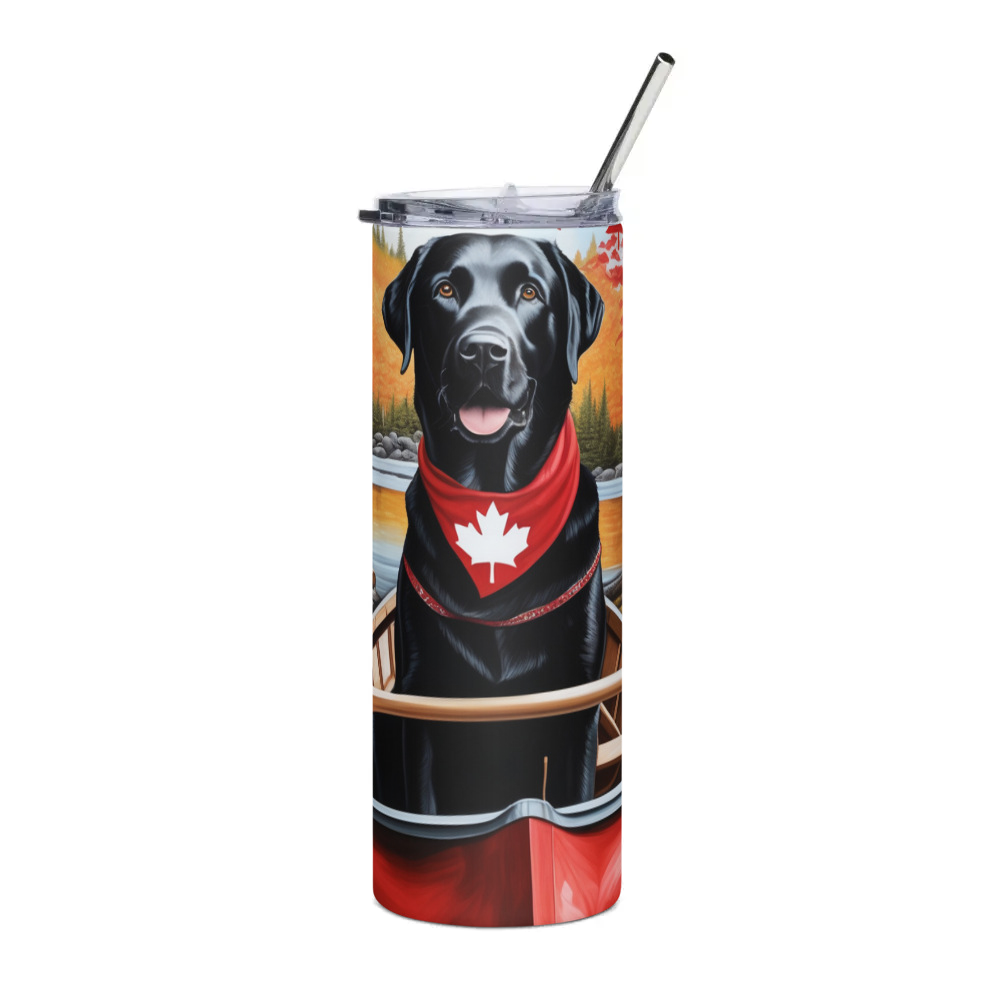 PugMug Custom Black Labrador Retriever Stainless Steel Tumbler