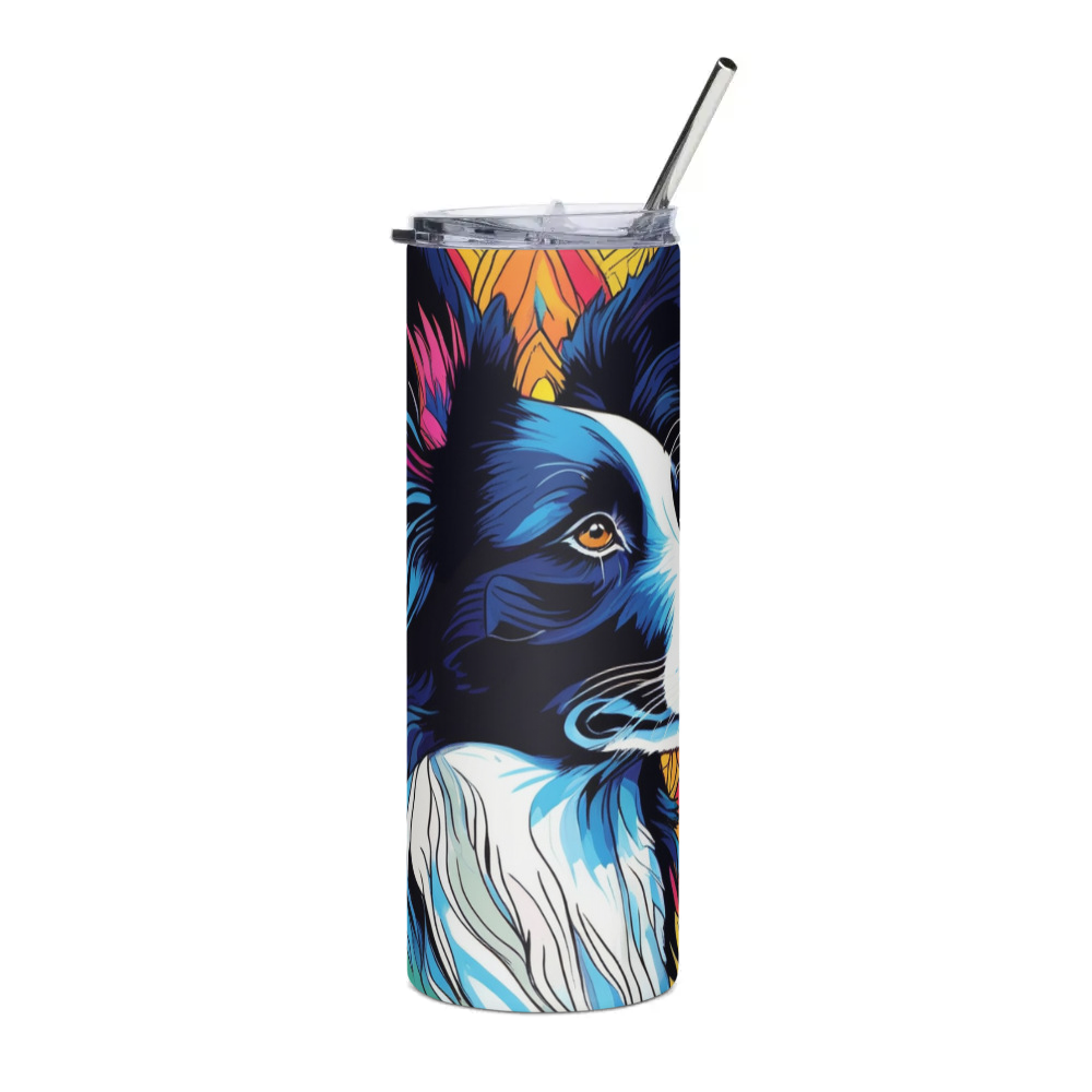 PugMug Custom Border Collie Stainless Steel Tumbler