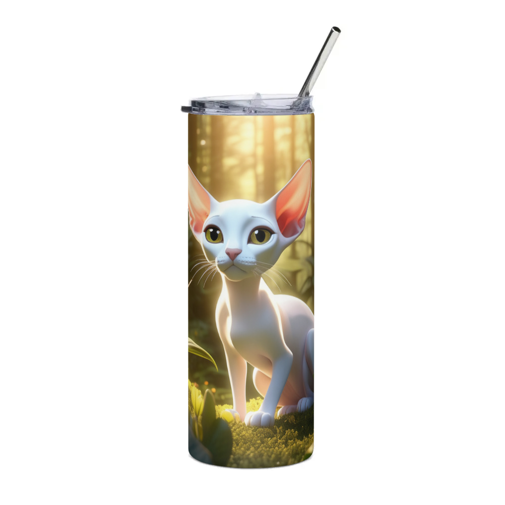 PugMug Custom White Sphynx Cat Stainless Steel Tumbler