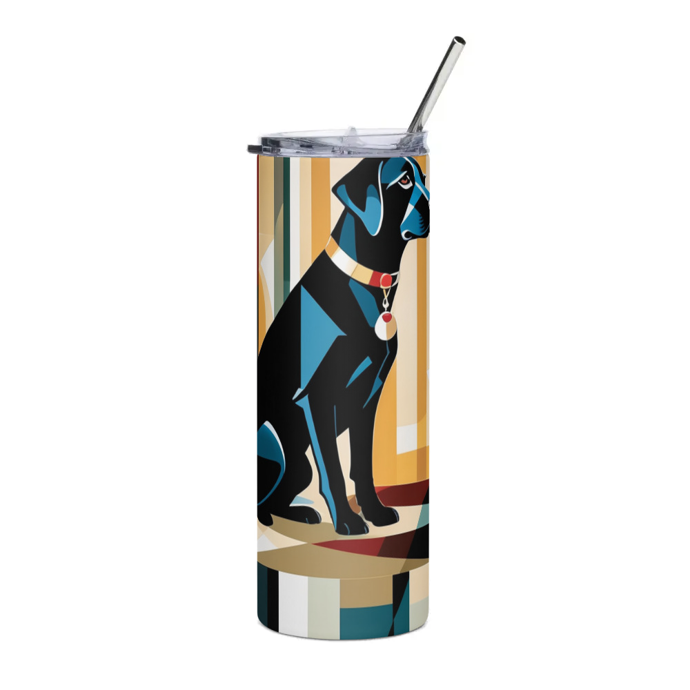 PugMug Custom Black Labrador Retriever Stainless Steel Tumbler